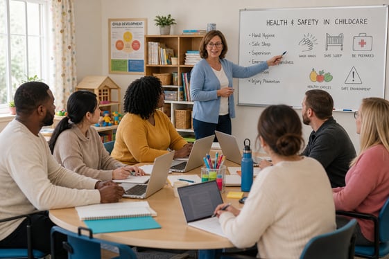 childcare staff participating in required training hours