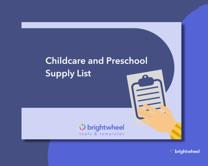 Download our free Childcare and Preschool Supply List