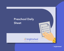 Download our free Preschool Daily Sheet 