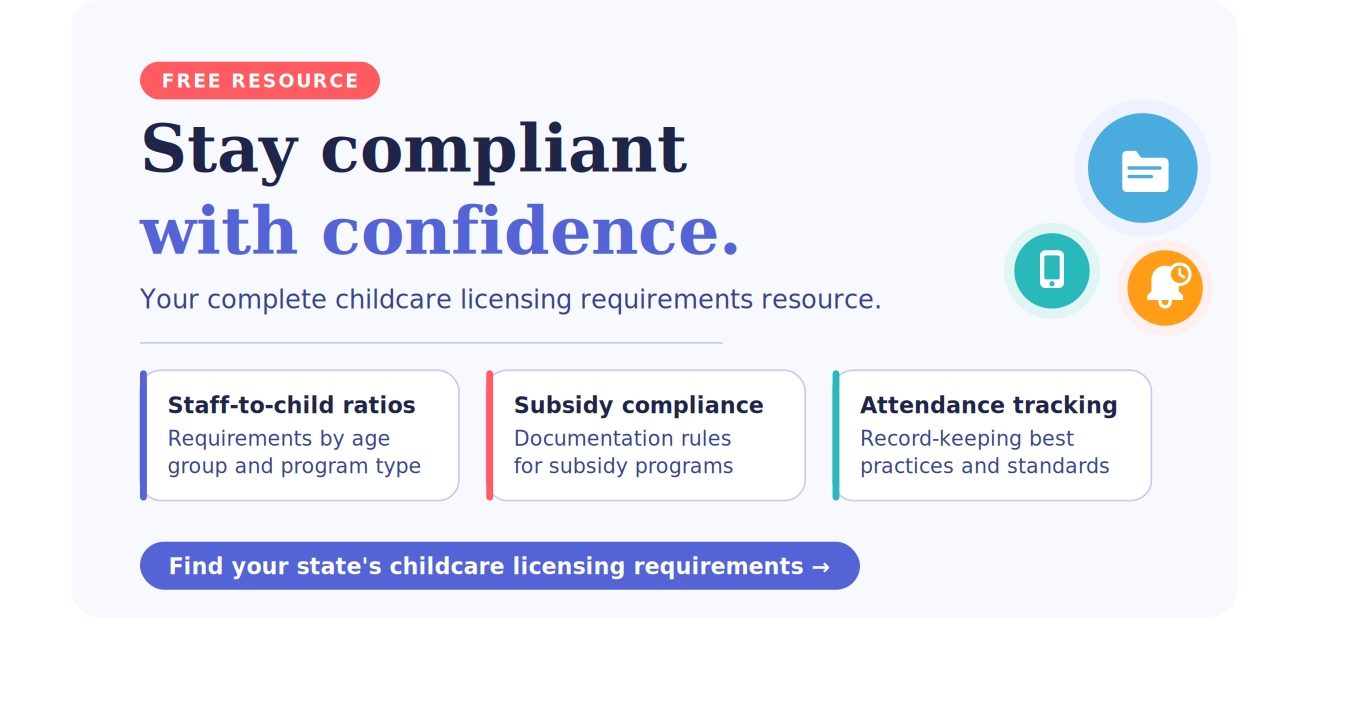 childcare licensing requirements by state