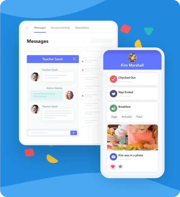 Brightwheel's messaging feature