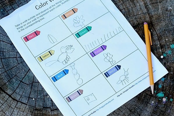 color hunt worksheet