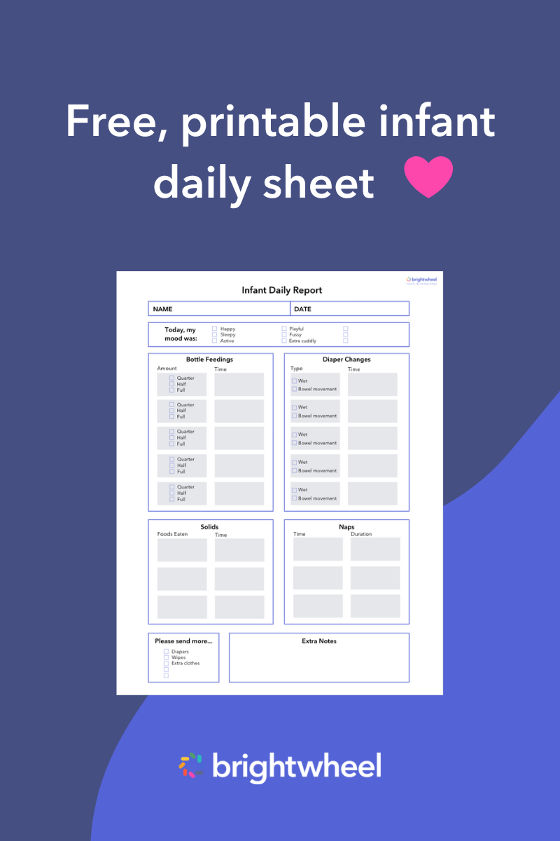 Infant Daily Sheet