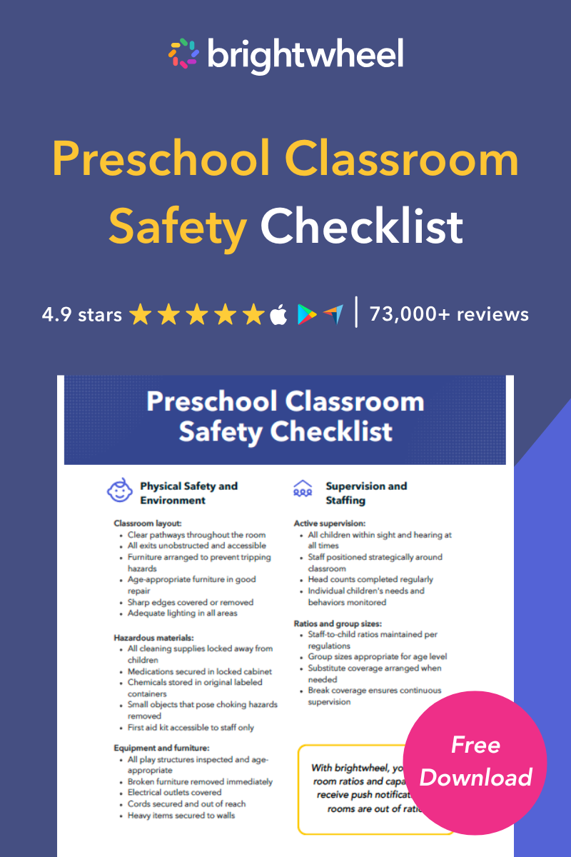 Preschool Classroom Safety Checklist - brightwheel Preschool Classroom Safety Checklist - brightwheel
