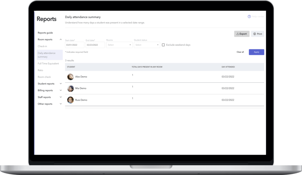 Checkin and Attendance tracking app