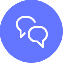 An icon image of conversations that represents the messaging feature of brightwheel.