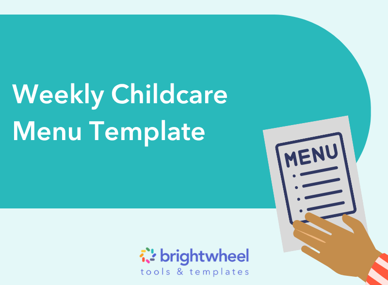 Weekly Childcare Menu Template